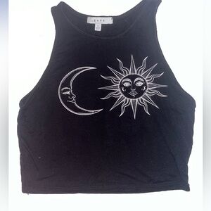 Black and Whjte Sun and Moon Tank Top